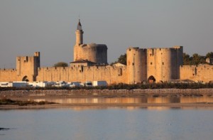 Aigues-Mortes Ramparts, in Camargue, part of  the Langued0c-Roussiloon of France