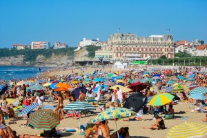 Biarritz Seashore in the summer